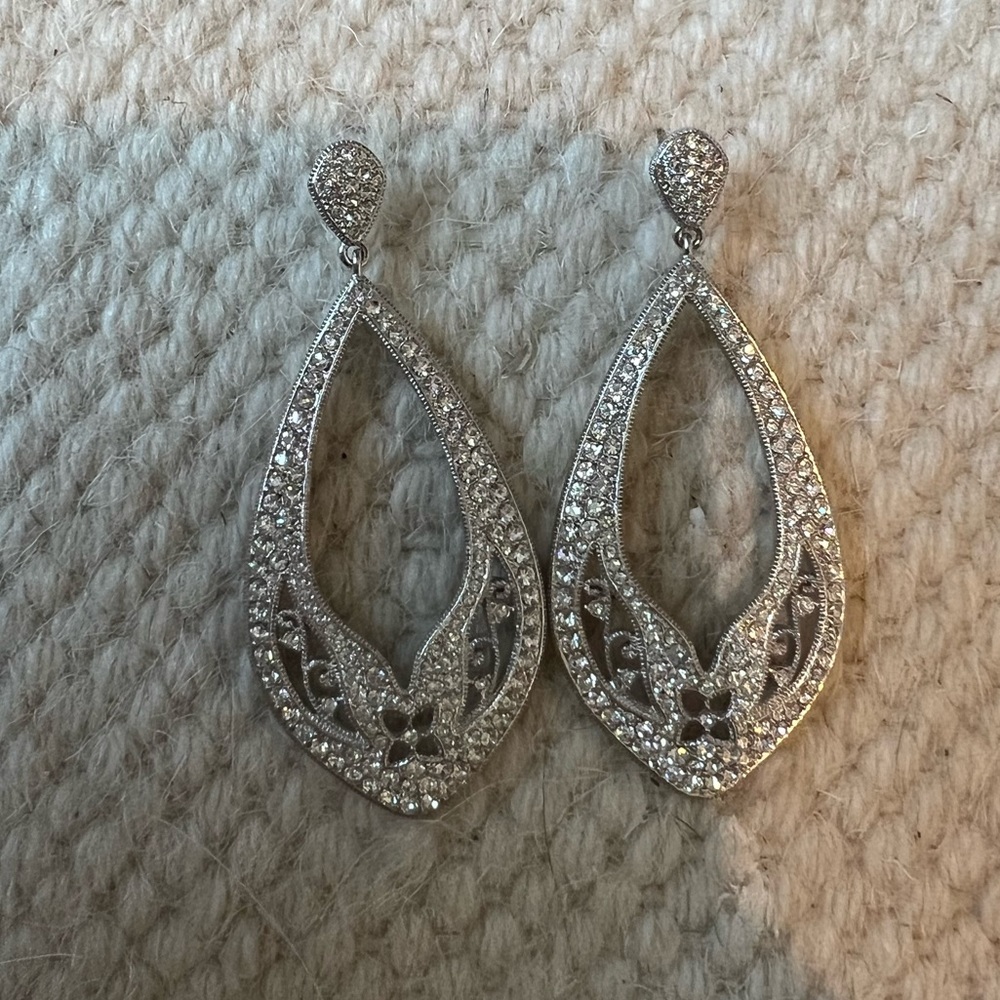 Rhinestone statement earrings